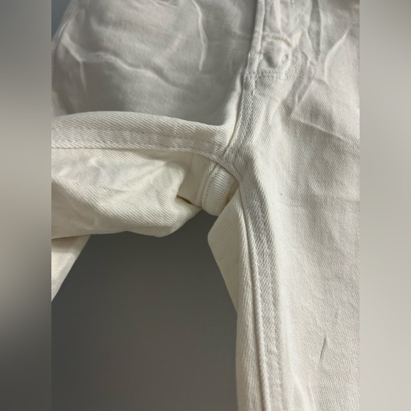 MOTHER THE MID RISE DAZZLER CROP FRAY JEANS CREAM PUFFS WOMEN'S - Picture 9 of 9